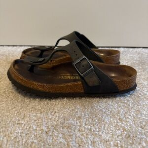 Birkenstock Women’s Blue Strap Gizeh Sandals